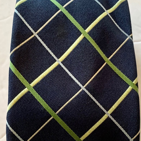 Nautical 100% Silk Blue Patterned Tie - Picture 1 of 6